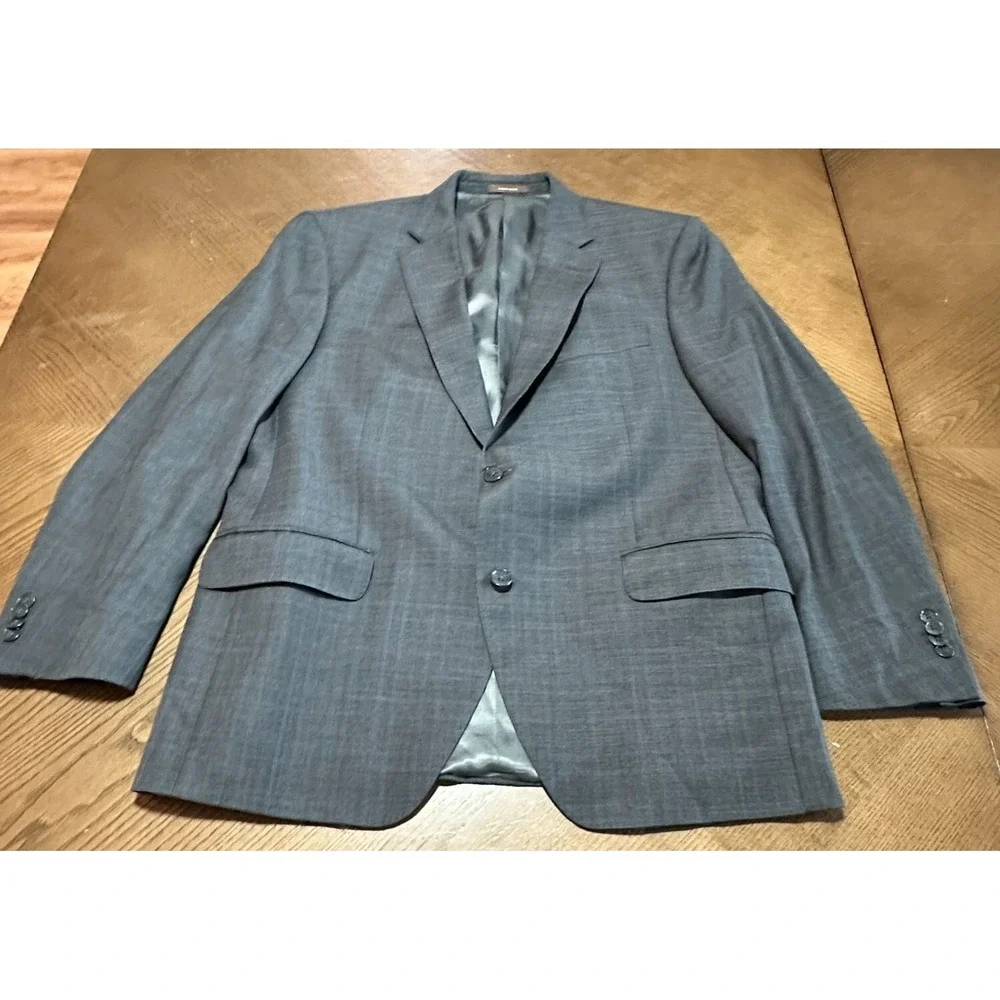 Peter Millar Blazer Mens 42S 2 Button Gray‎ Sport Coat Suit Jacket 100% Wool